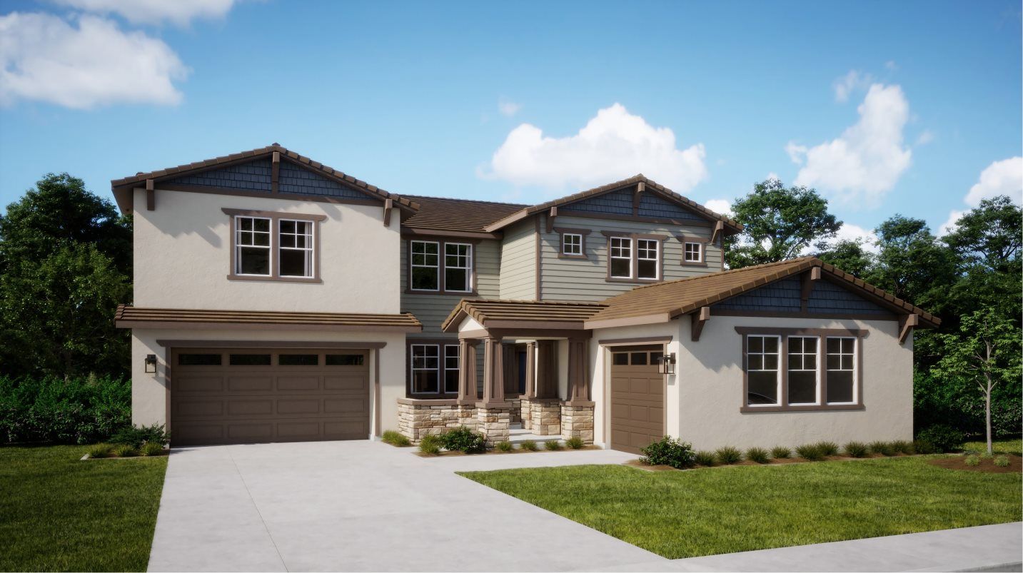 Elevation C - Craftsman Home Exterior
