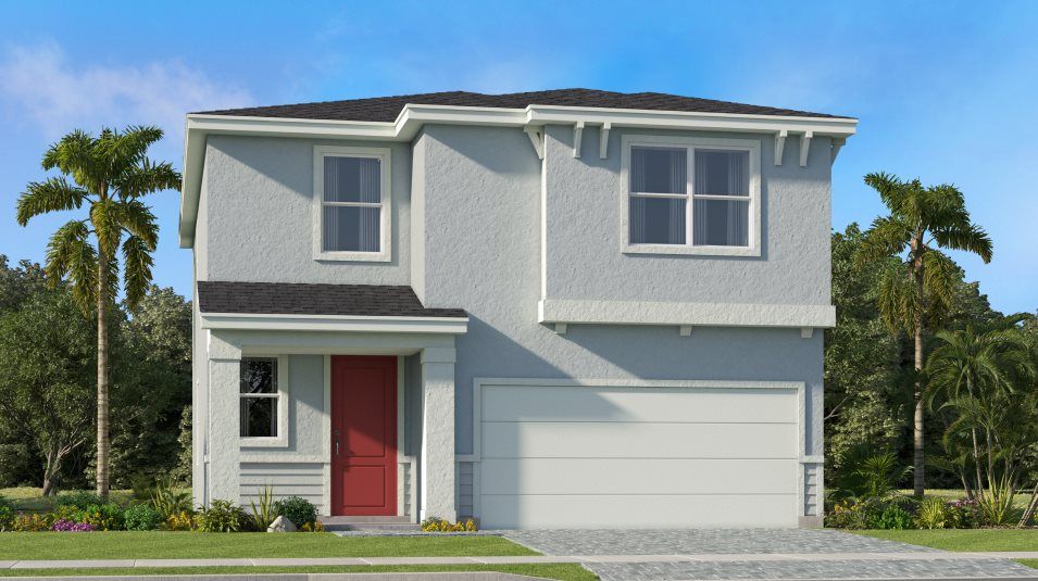 Elevation D - A stylish exterior with textured stucco