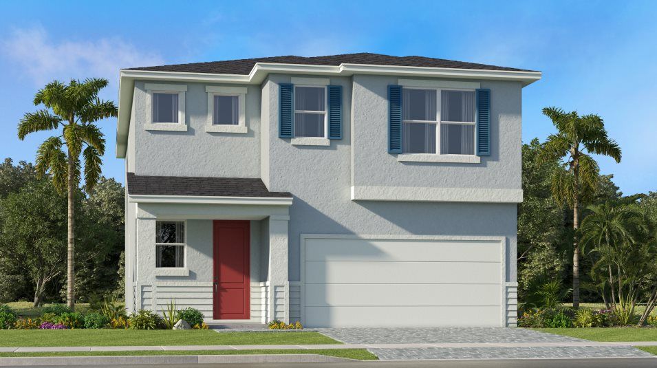 Elevation D - Clean stucco exterior