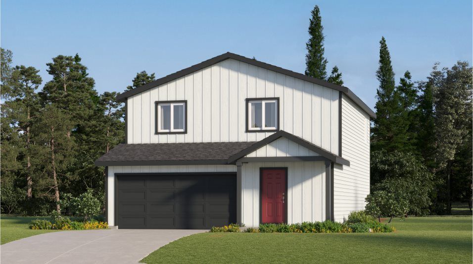 Elevation F - Farmhouse 2-Bay