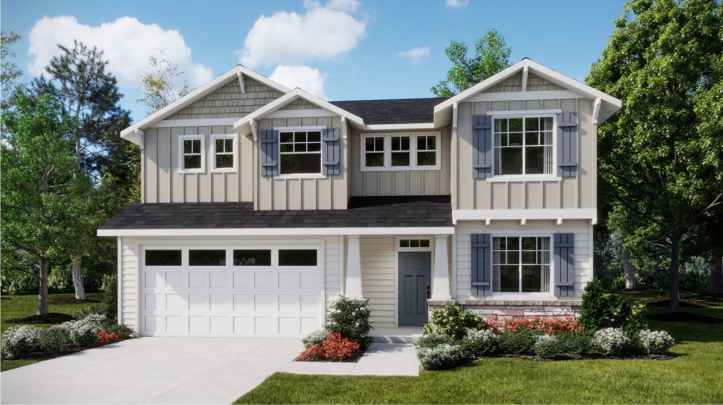 Elevation A - American-inspired exterior