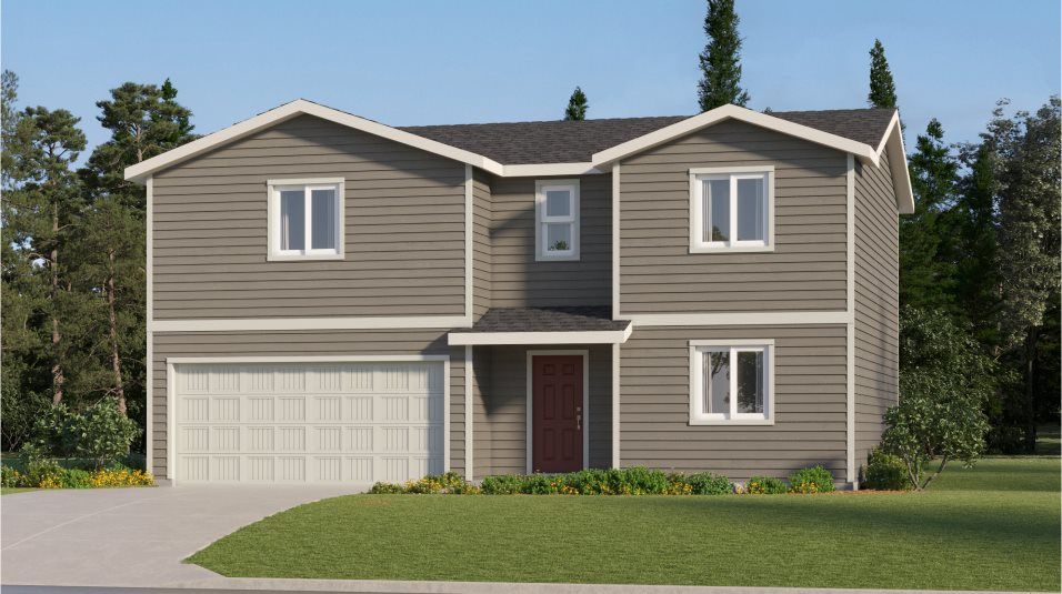 Elevation A - American 2-Bay