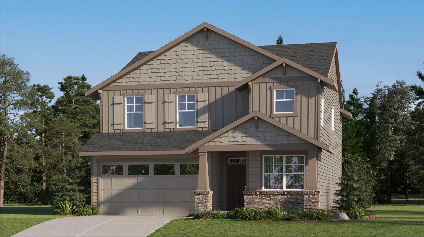 Elevation A - American 2-Bay