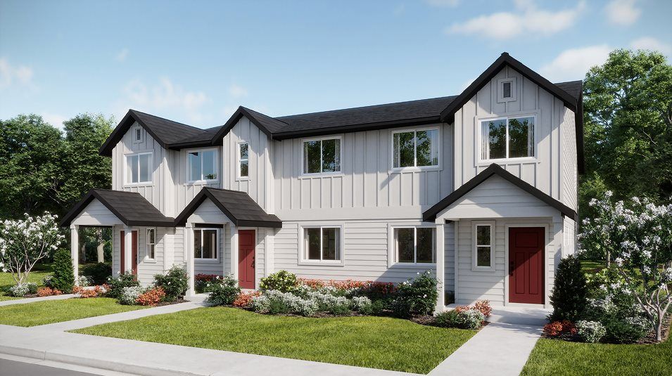Elevation F3 - Farmhouse 3-Plex Exterior