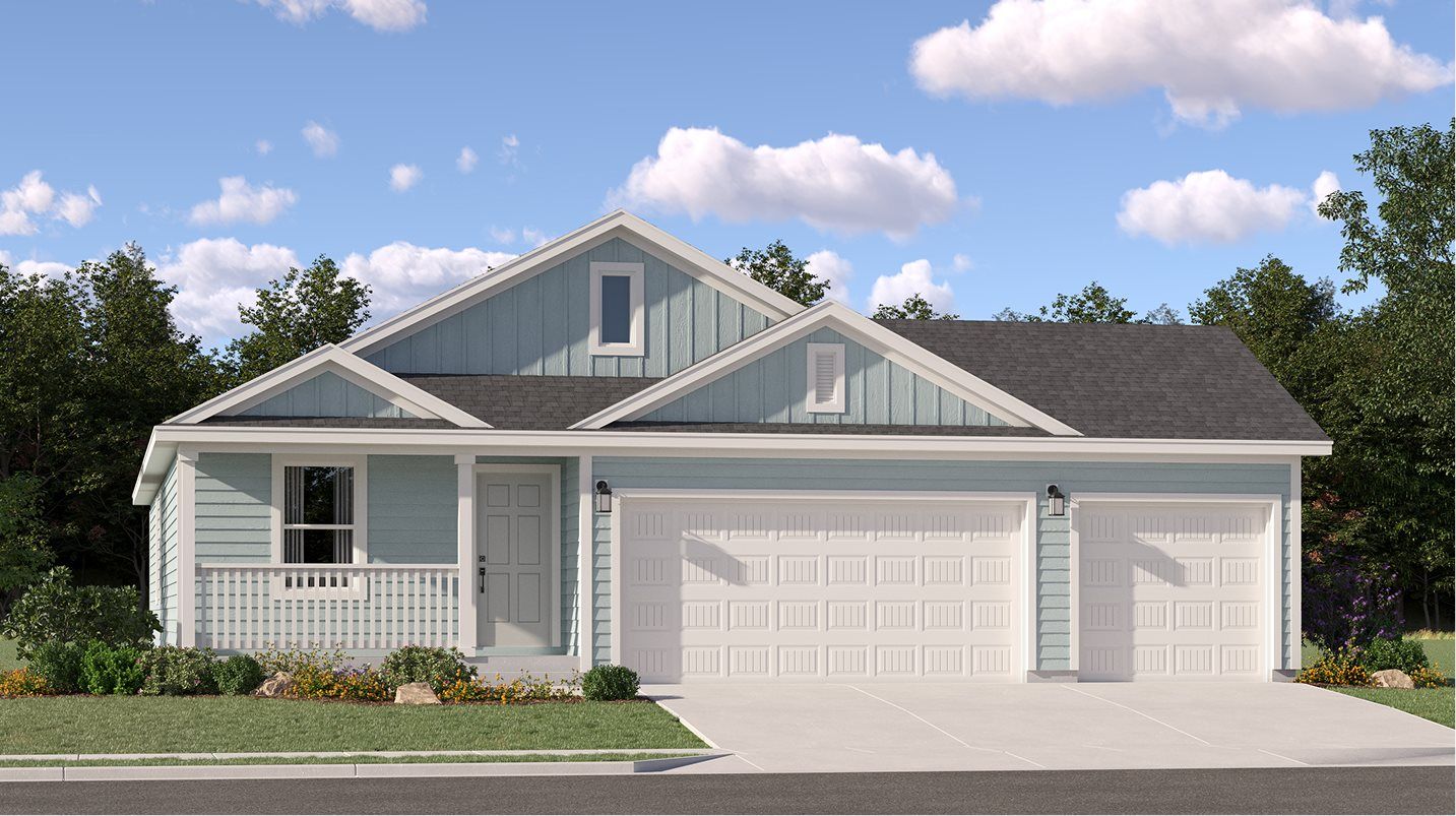 Elevation D3C - Cottage-style home