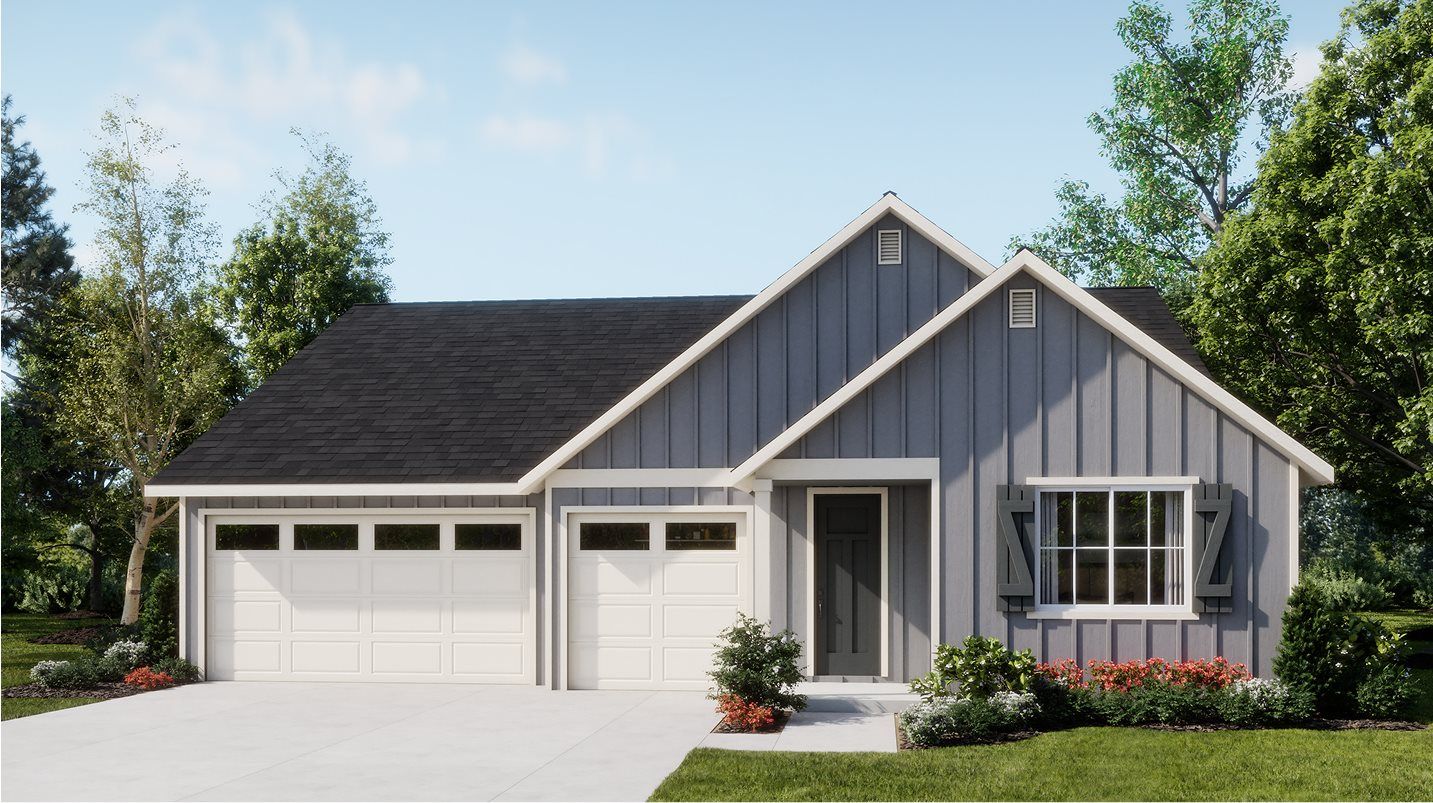 Elevation F3C - Elmhurst Farmhouse 3-Bay