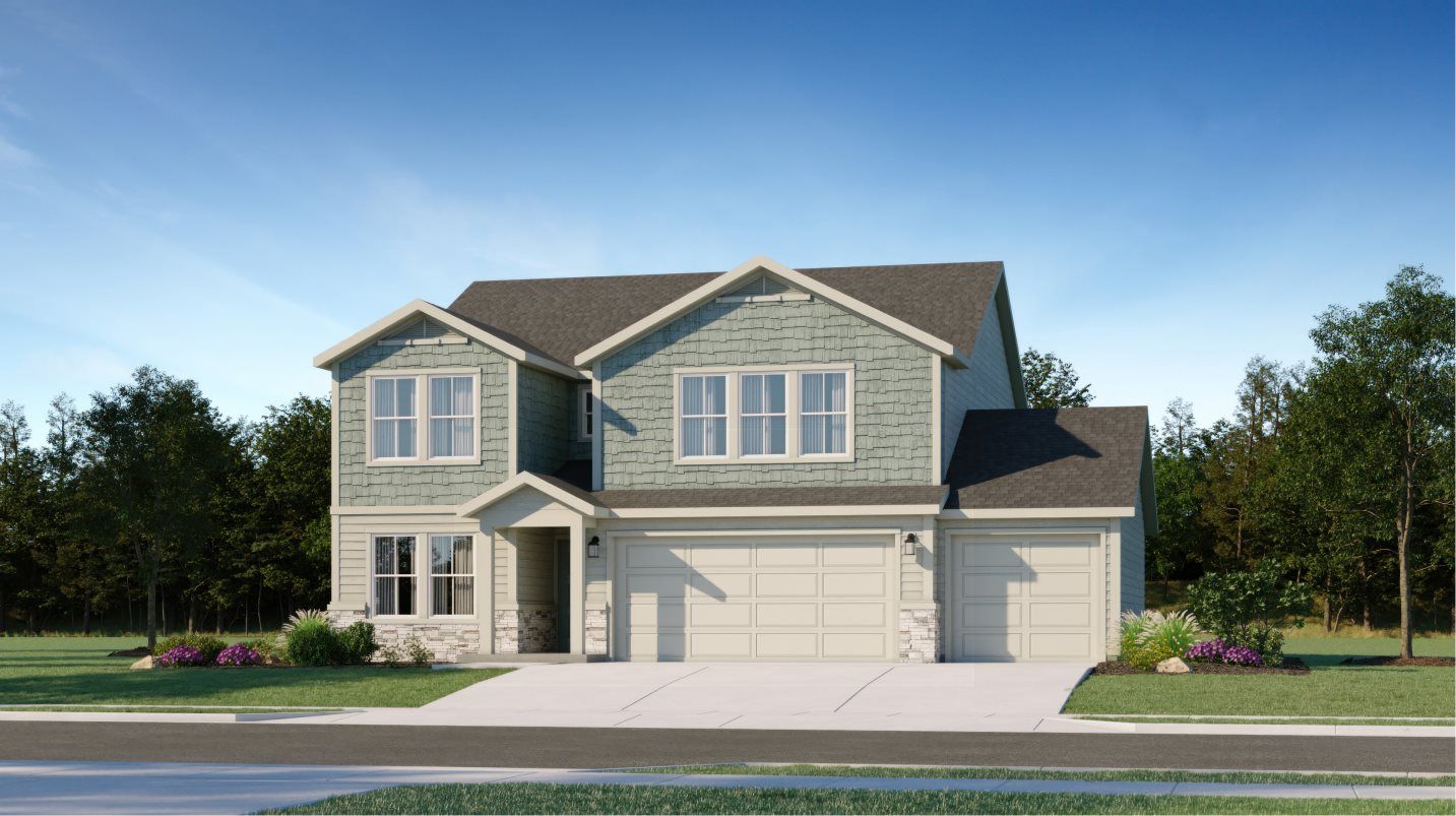 Elevation E3C - Craftsman home image