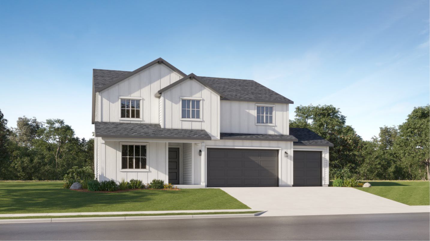 Elevation C3C - Farmhouse 3 Car
