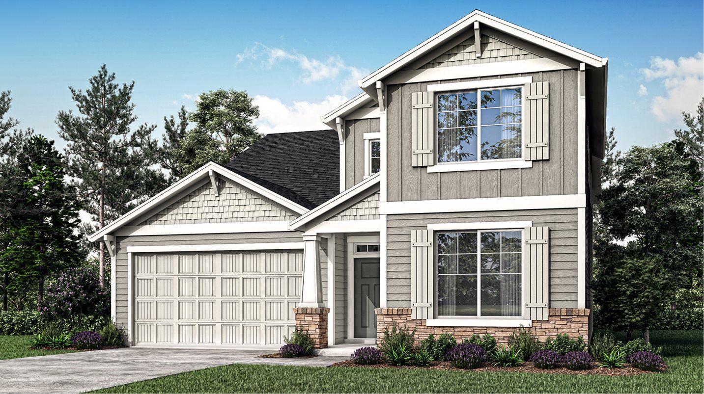 Elevation A - Marquam American 2-Bay