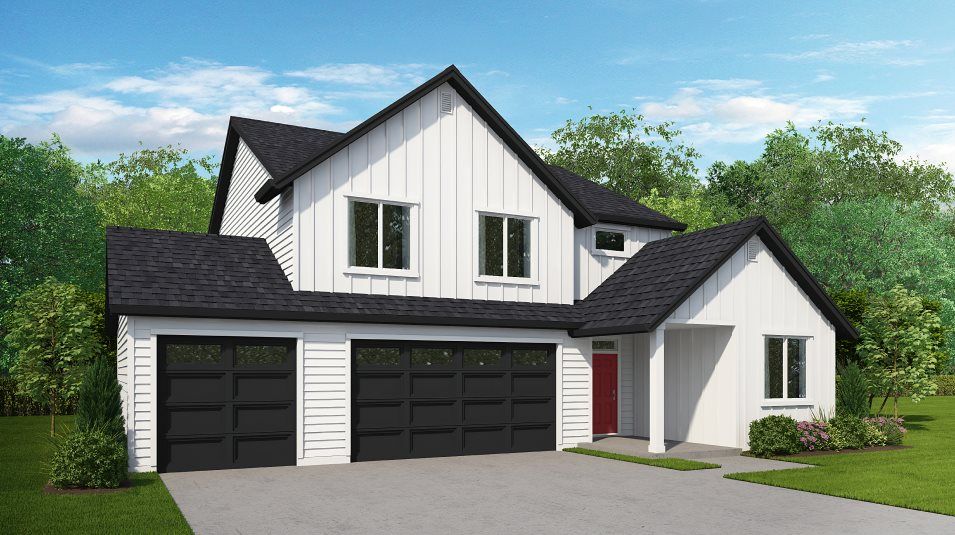 Elevation F3C - Ridgefield Heights Larwood Farmhouse 3-Bay