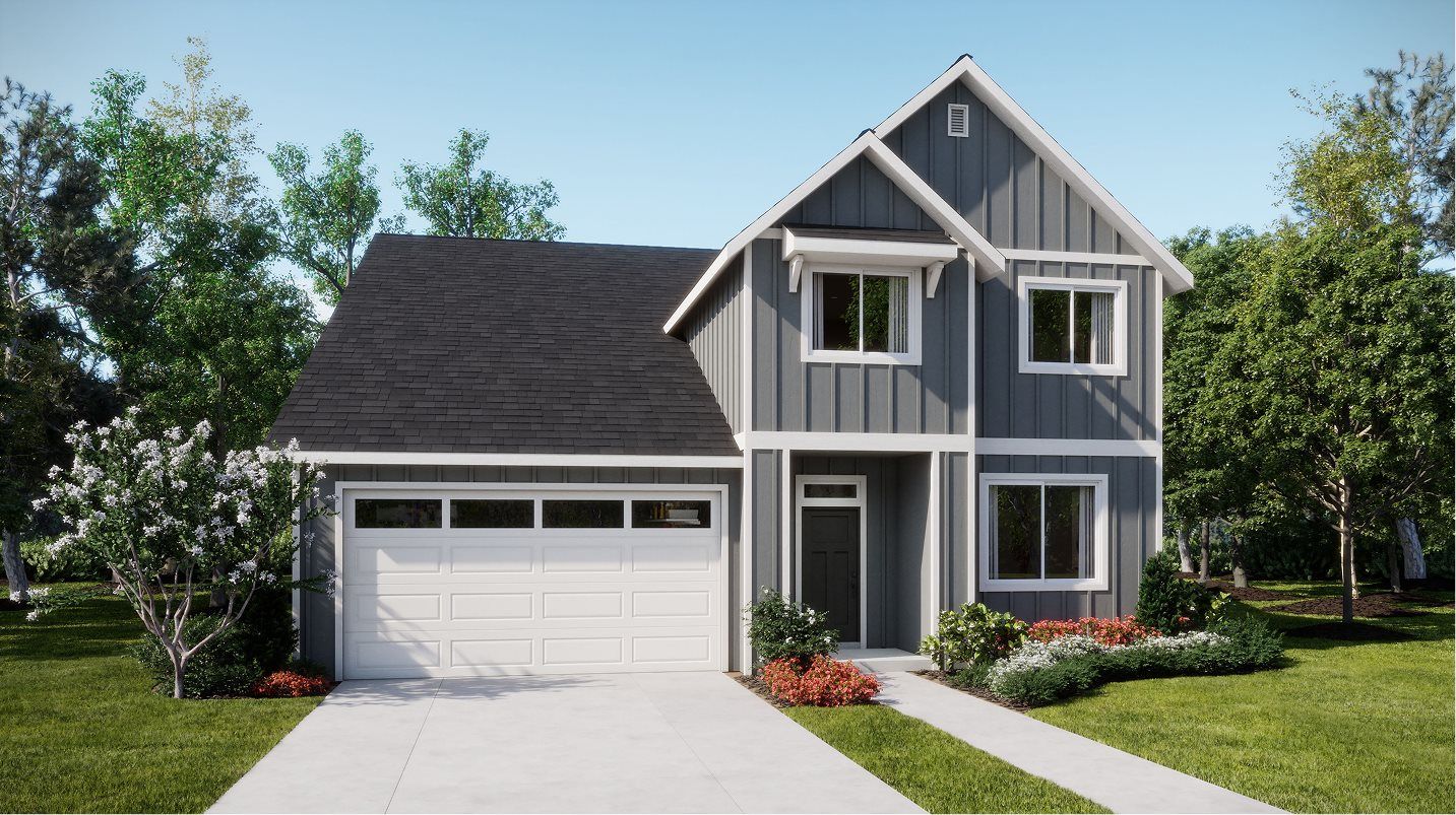 Elevation F - Sellwood Farmhouse 2-Bay