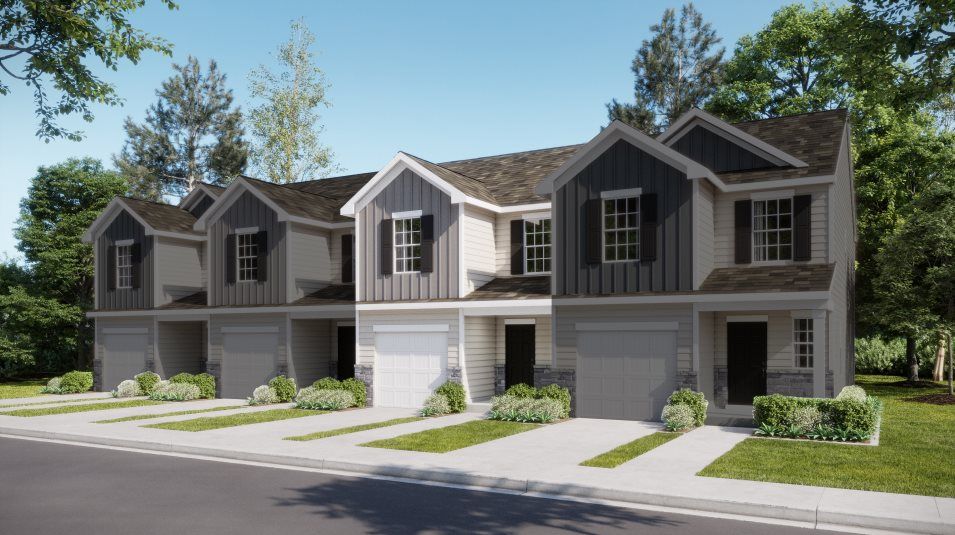 Elevation A1 - Exterior with horizontal and vertical siding with