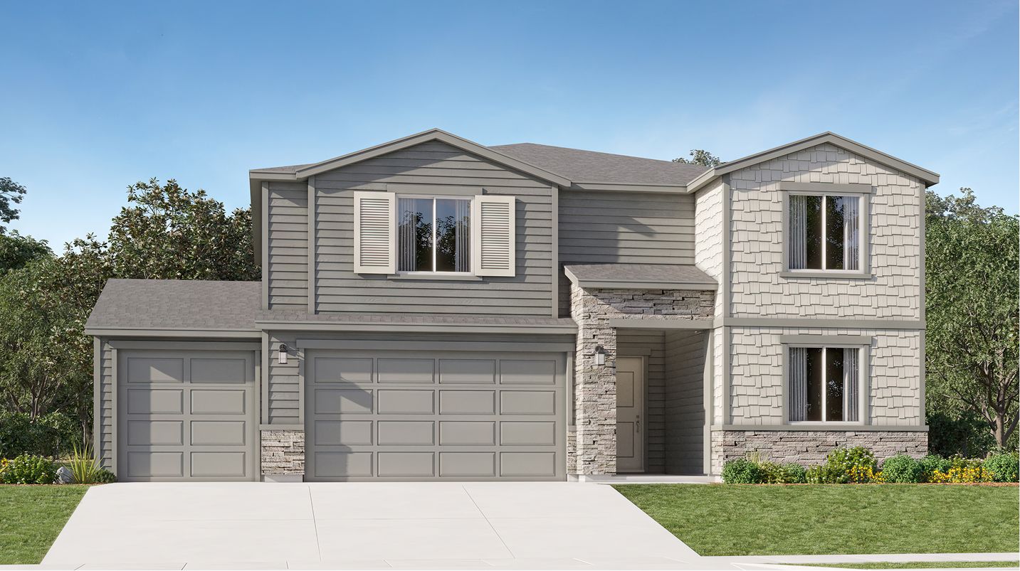 Elevation E3C - West Core N202 Rockaway Cove Crest Craftsman E3C