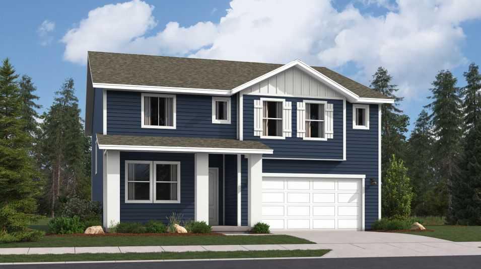 Elevation T - Redwood Traditional Exterior Home