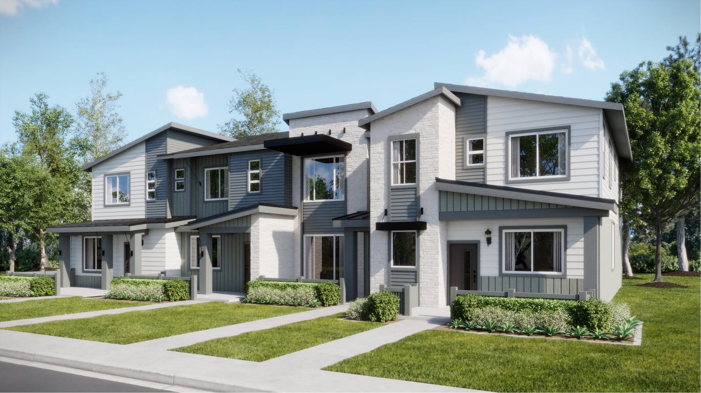 Elevation CM4 - 4-Plex Colorado Modern home exterior