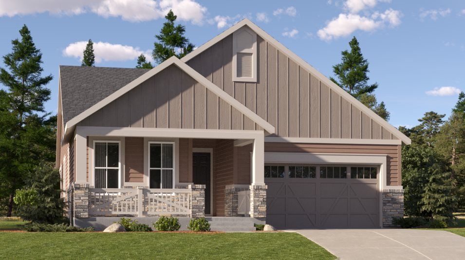 Elevation FH - Farmhouse home exterior rendering