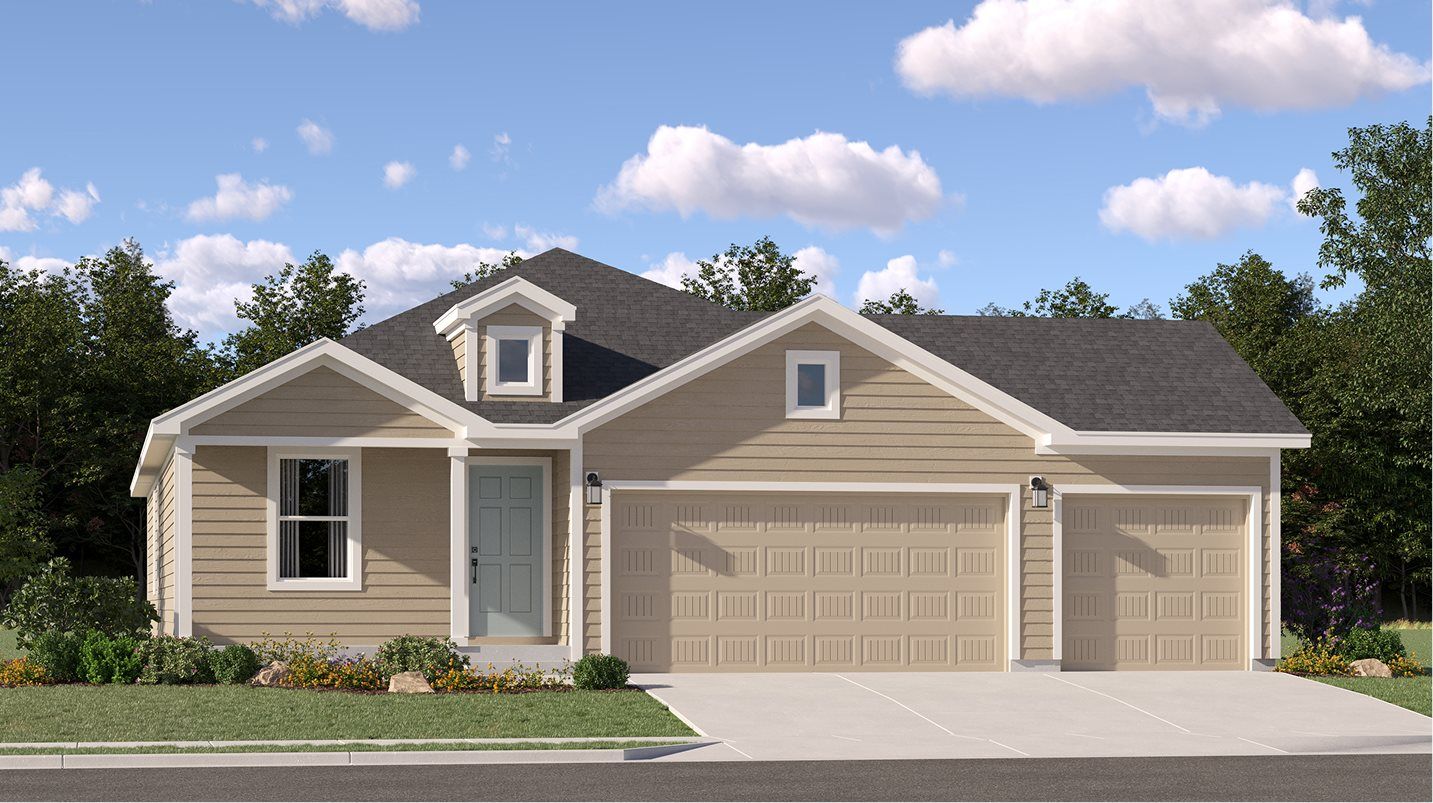 Elevation A3C - Traditional-style home image