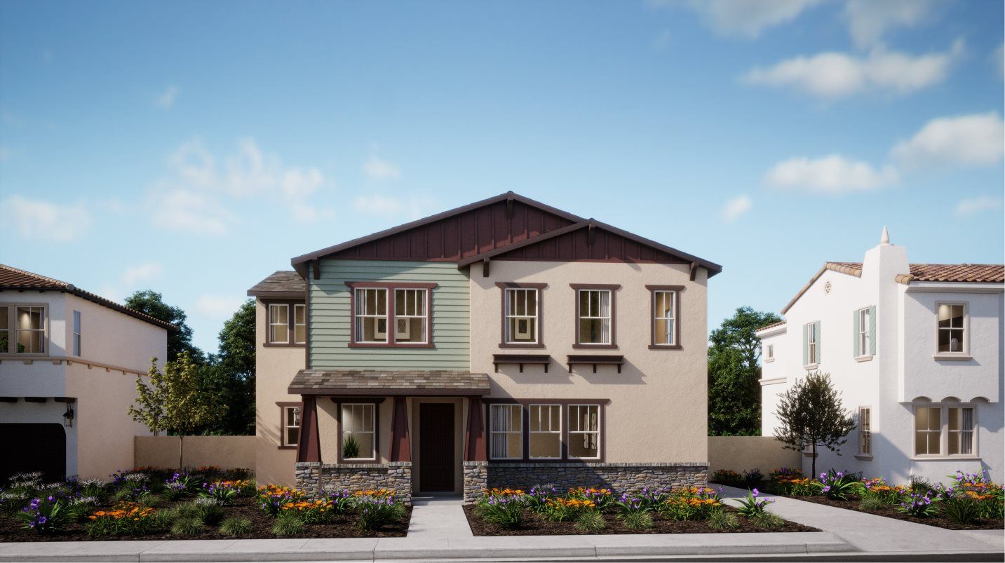 Elevation D - Craftsman-style home