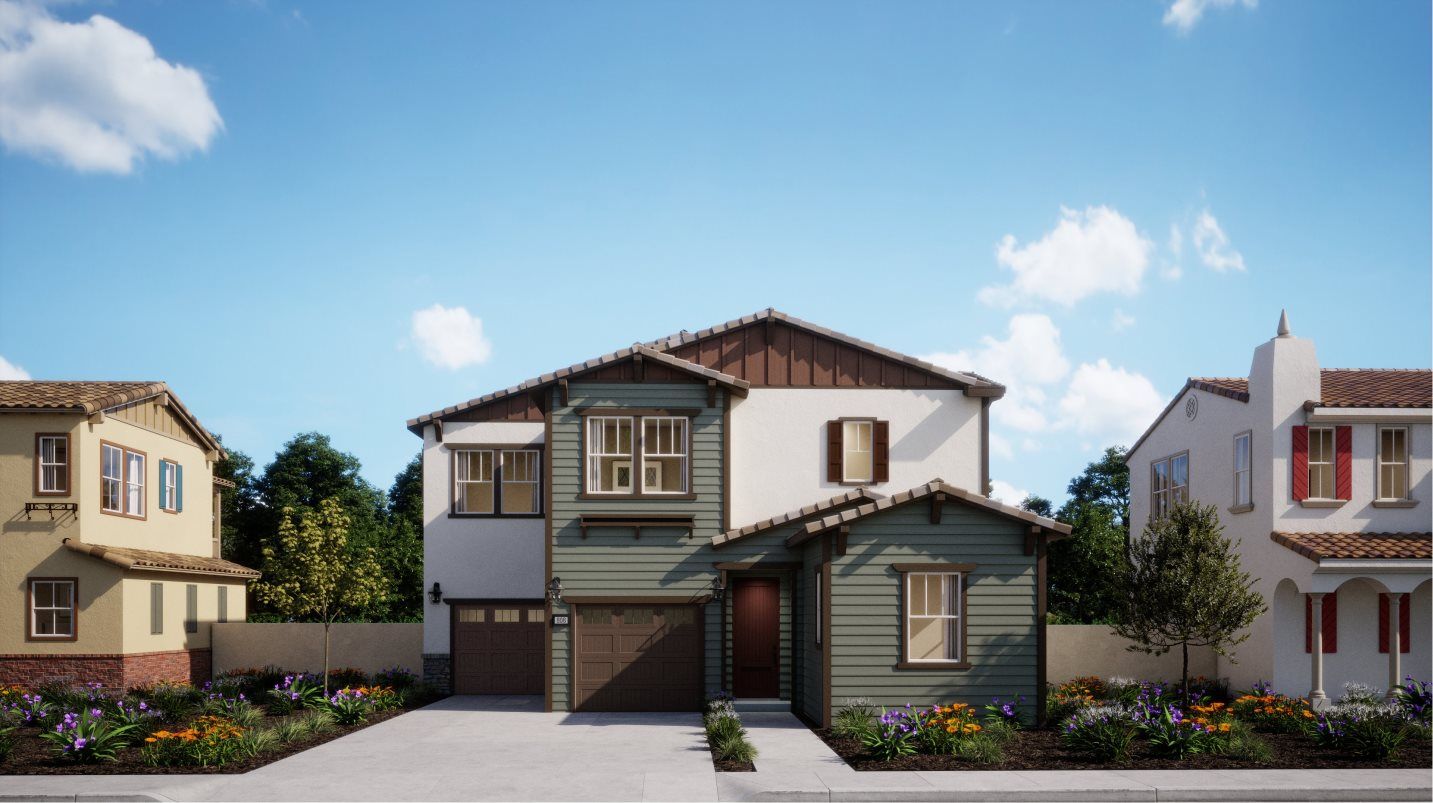 Elevation D - Craftsman-style home