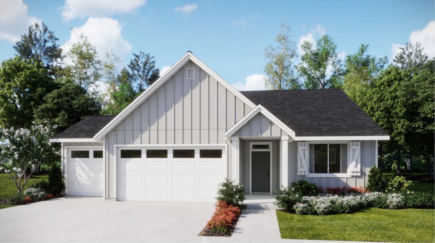 Elevation F3C - Ridgefield Heights Endicott Farmhouse 3-Bay