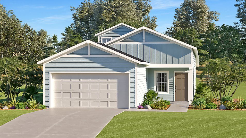 Elevation HB - Modern farmhouse-inspired exterior