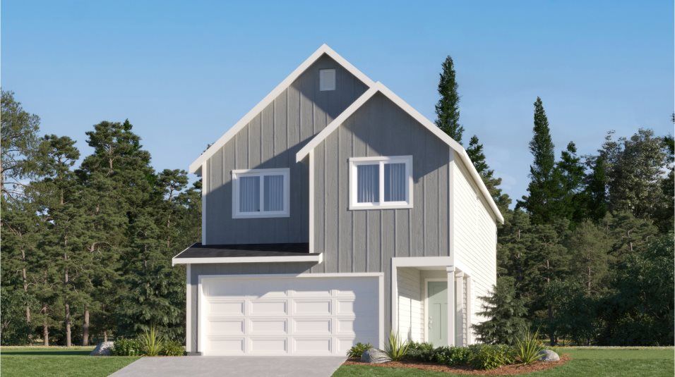 Elevation F - Farmhouse 2-Bay