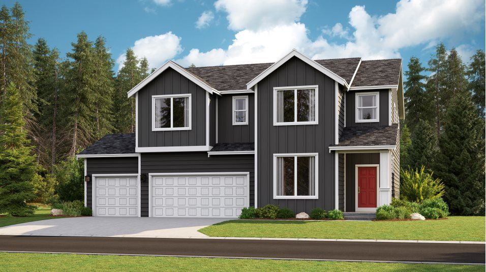 Elevation MF - modern farmhouse home exterior