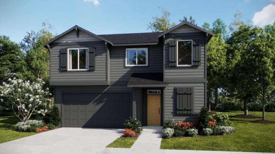 Elevation A - American 2-Bay Exterior