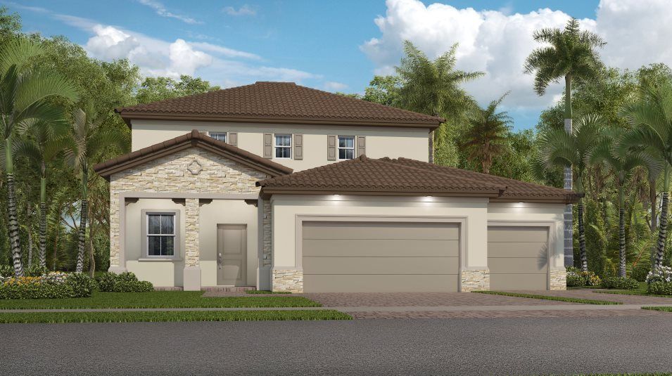 Elevation B1 - A Spanish-inspired exterior
