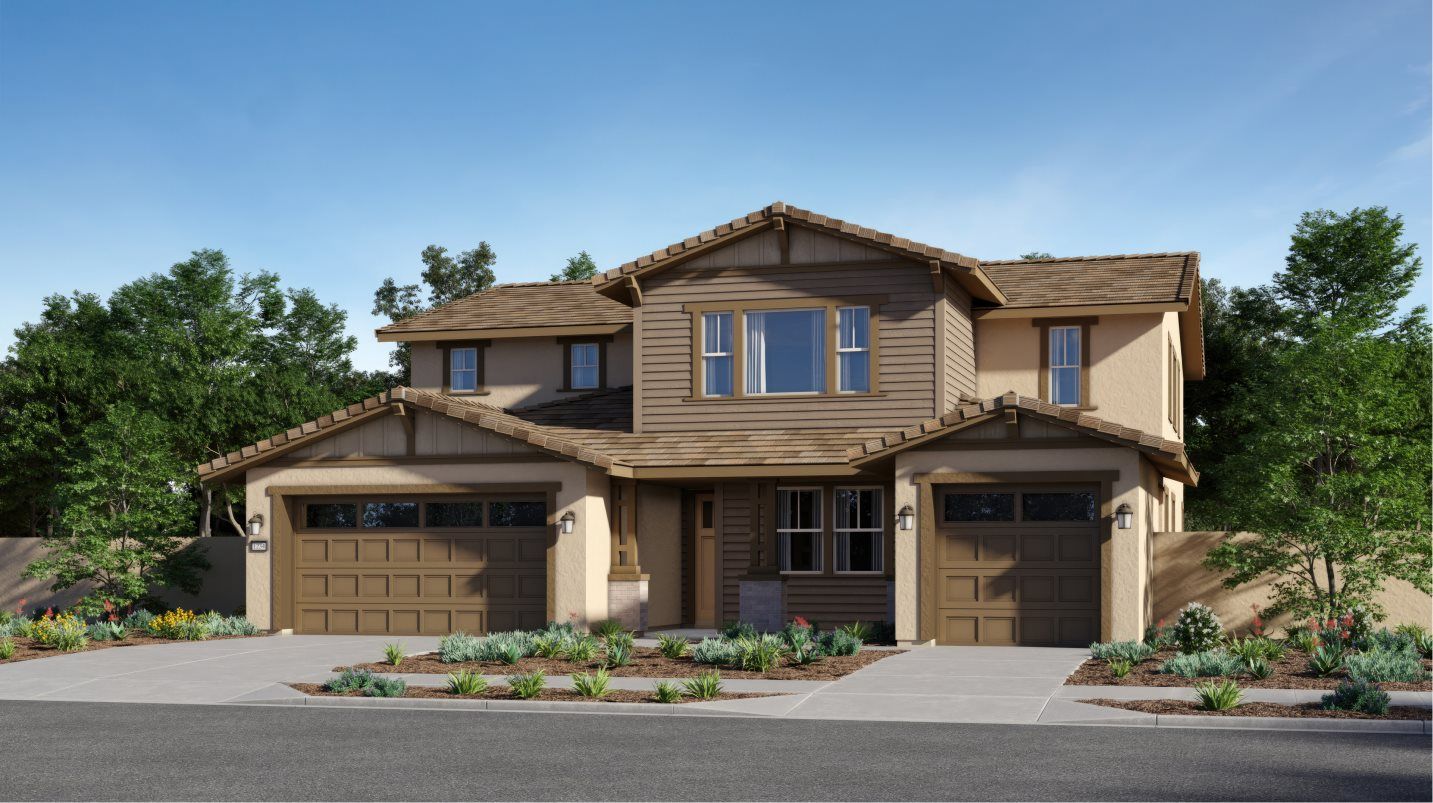 Elevation B - Craftsman home