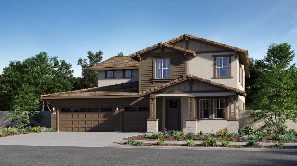 Elevation B - Craftsman home