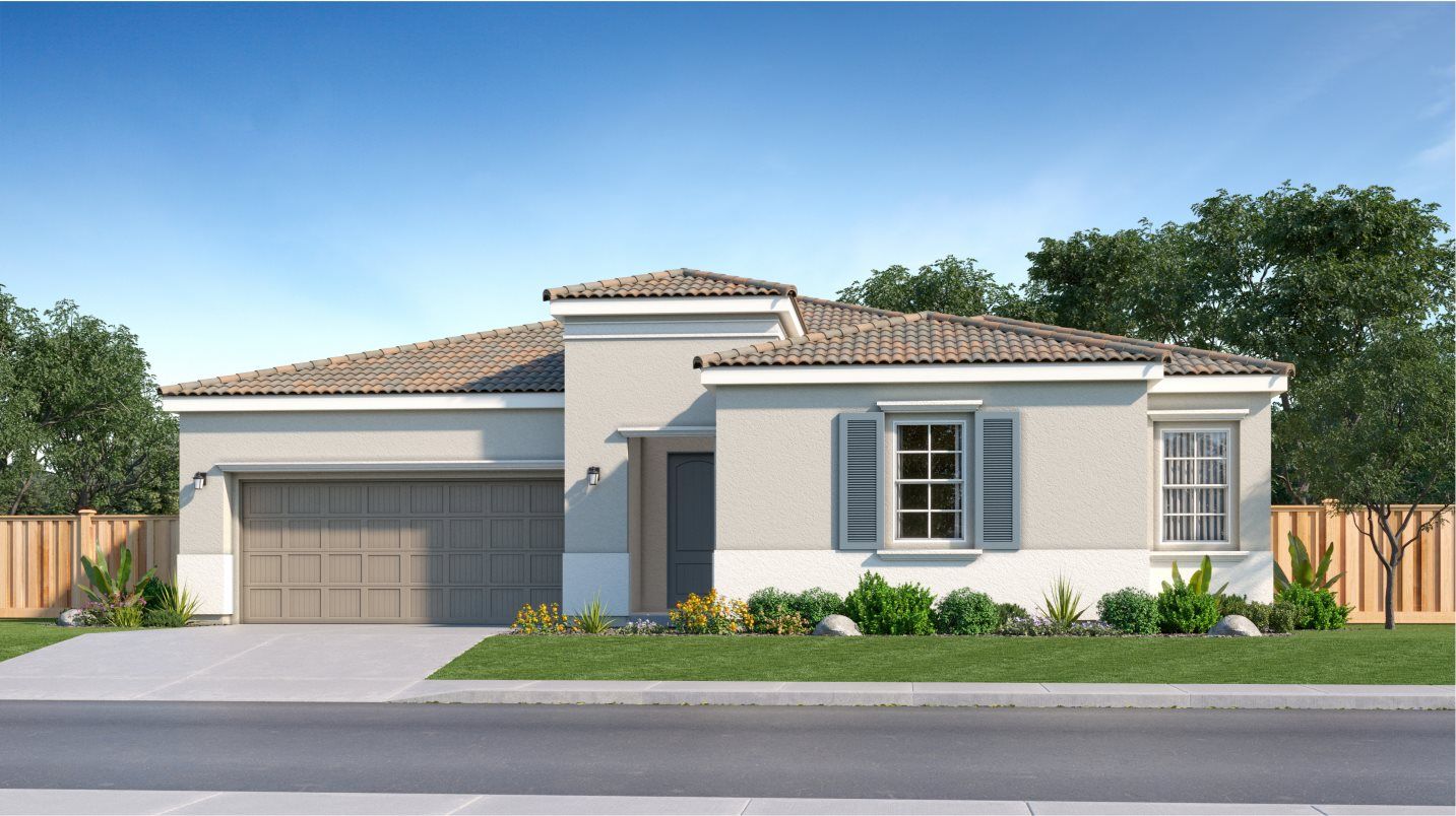 Elevation E - Rockingham Res 1 Mediterranean Revival rendering