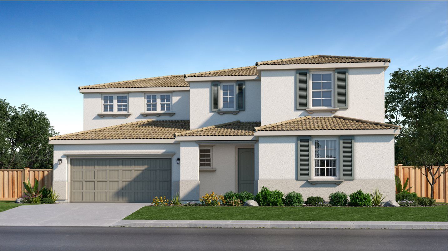Elevation E - Rockingham Res 3 Mediterranean Revival rendering