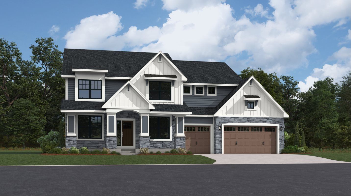Elevation F3 - Charlotte Craftsman exterior rendering