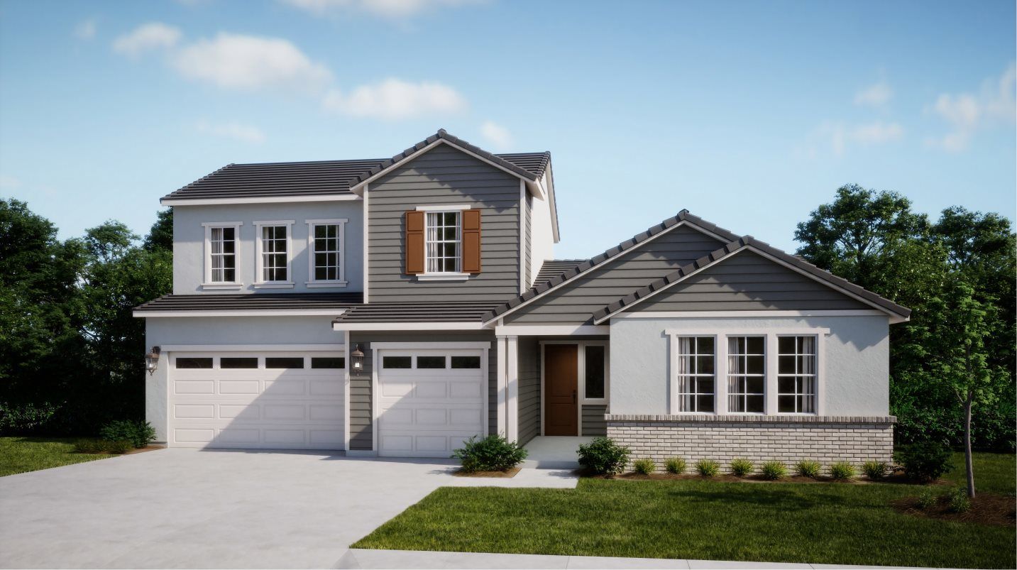 Elevation A - California Cottage