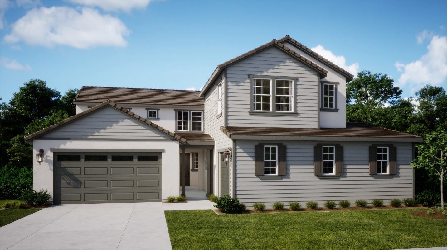 Elevation A - California Cottage Home Exterior