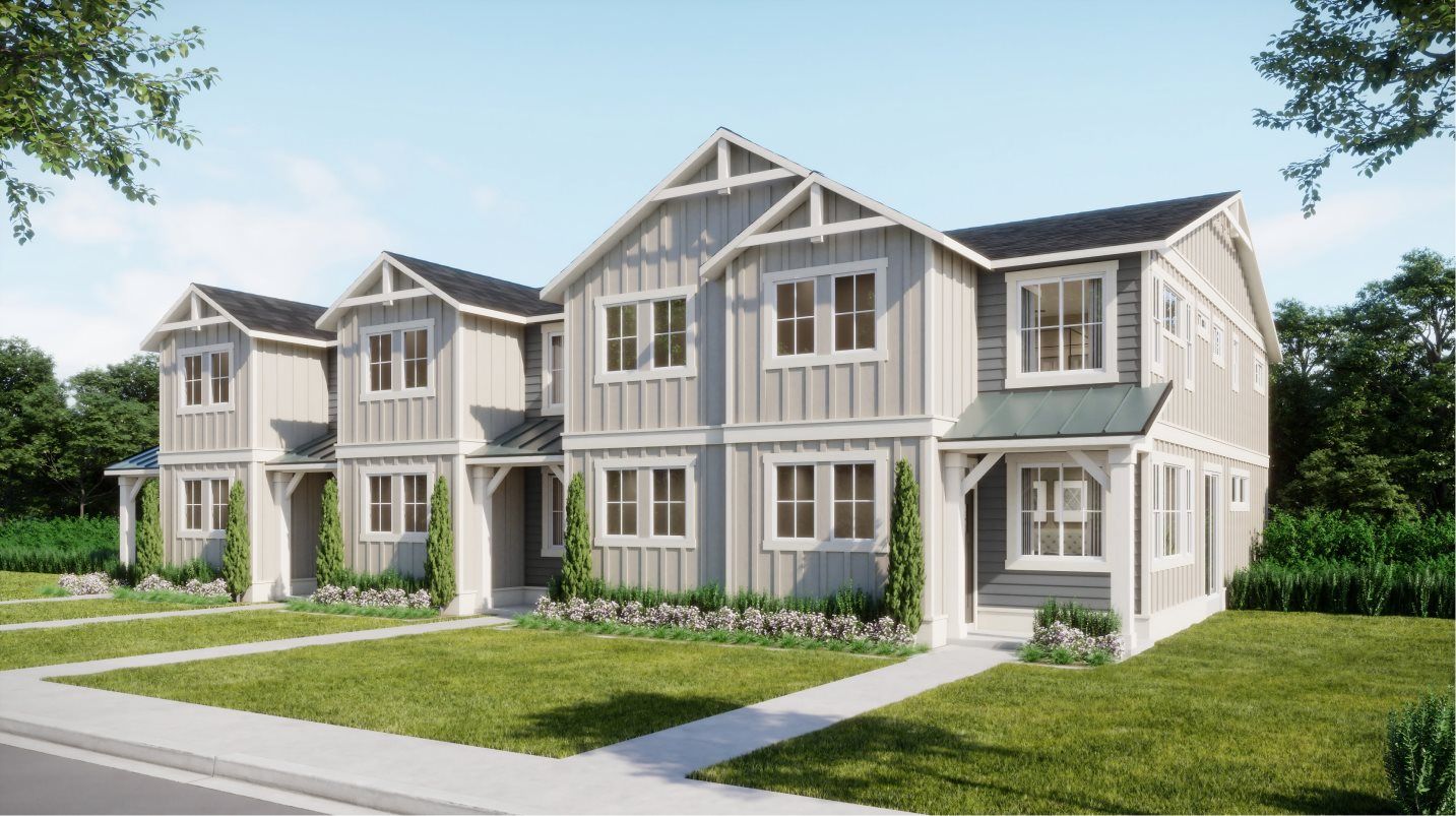 Elevation F4 - 4-Plex Farmhouse