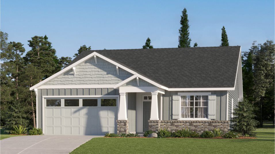 Elevation A - American 2-Bay