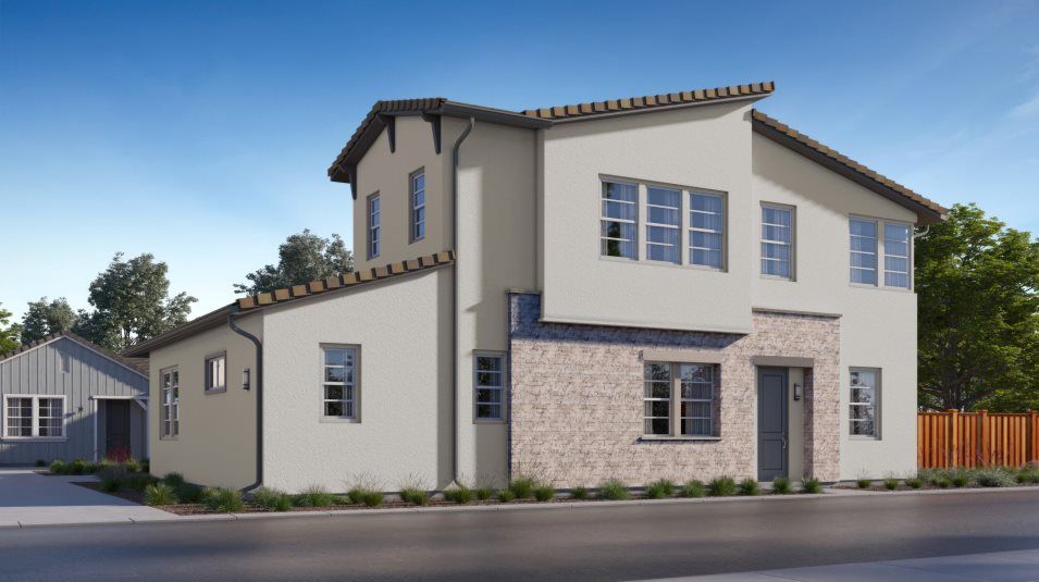 Elevation D - Hill country style home exterior