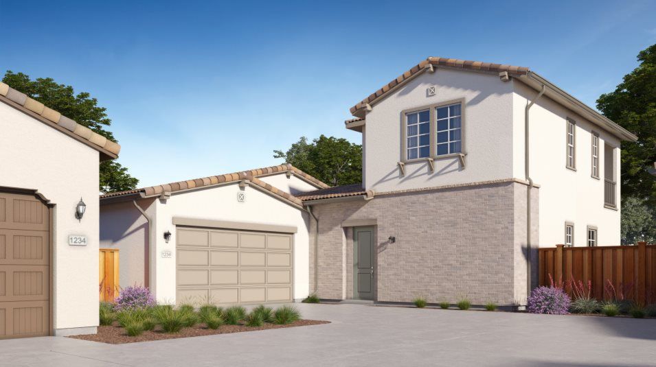 Elevation B - Adobe ranch home exterior image