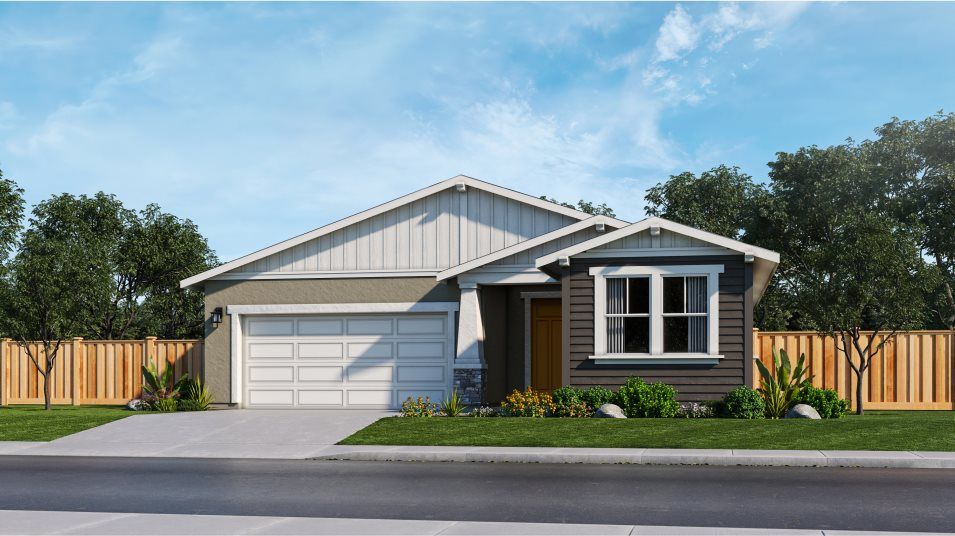 Elevation D - Craftsman bungalow exterior