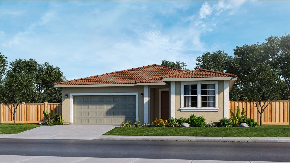 Elevation E - Mediterranean Revival home exterior