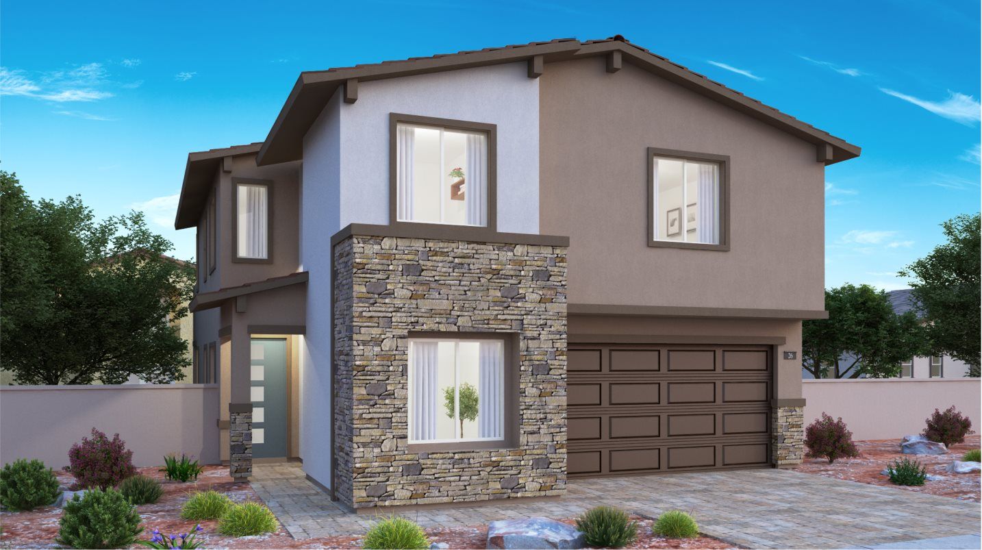 Elevation A - Black Mountain Ranch Nora Mid Century