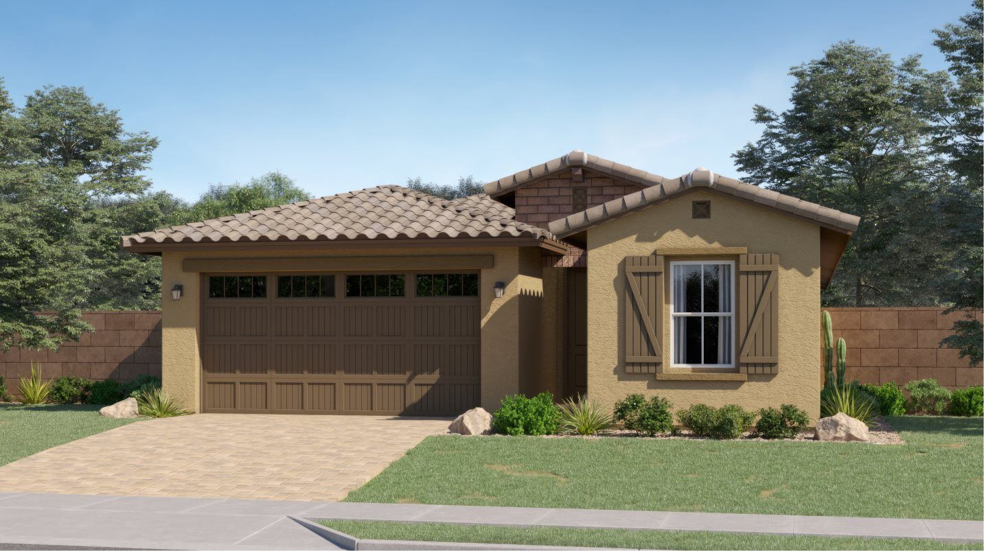 Elevation H - Western Garden Lewis Ranch Hacienda rendering