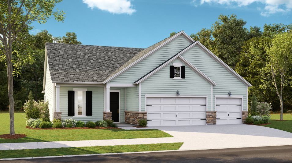 Elevation C6 - Redbud traditional-inspired exterior