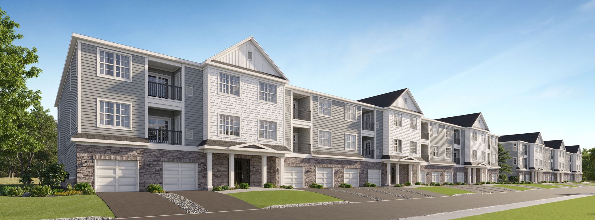 Elevation A - Terraces Monroe Parke 30 Plex Streetscene