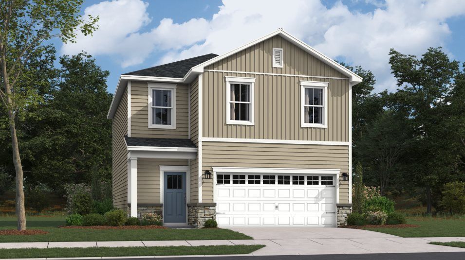 Elevation E6 - Whitman Exterior Rendering Cottage