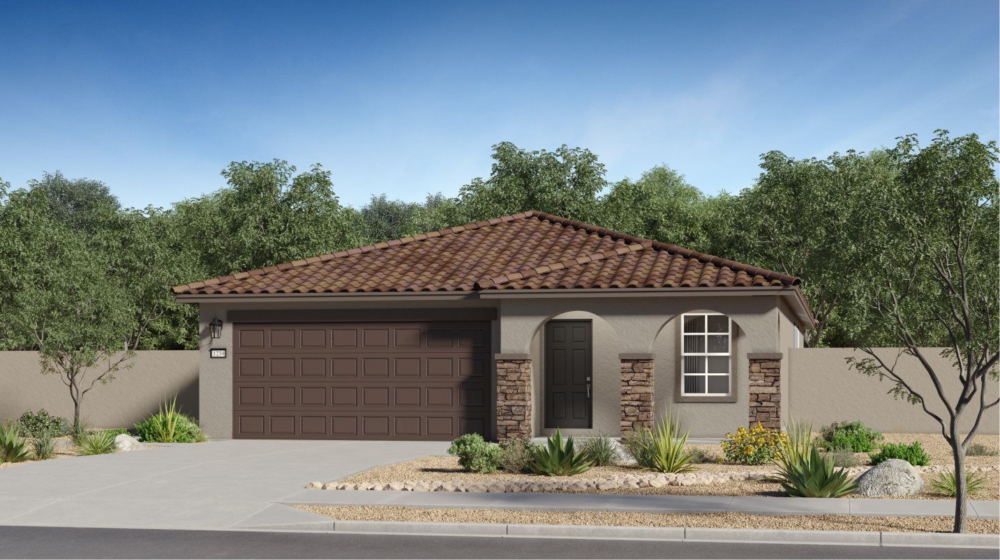 Elevation B - Desert Mediterranean - B 2-Car home image