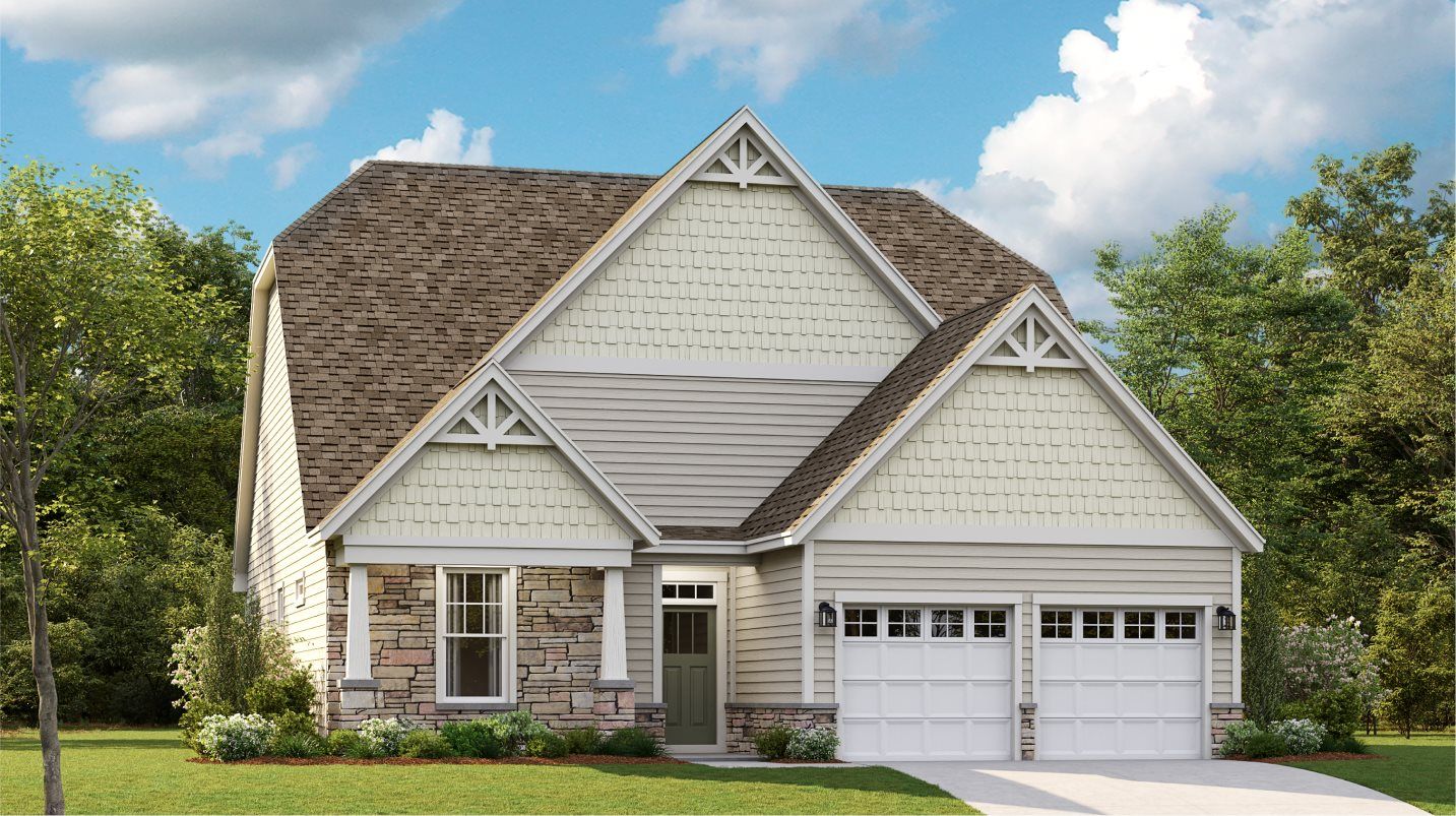 Elevation CR - Savannah Slab Craftsman Elevation