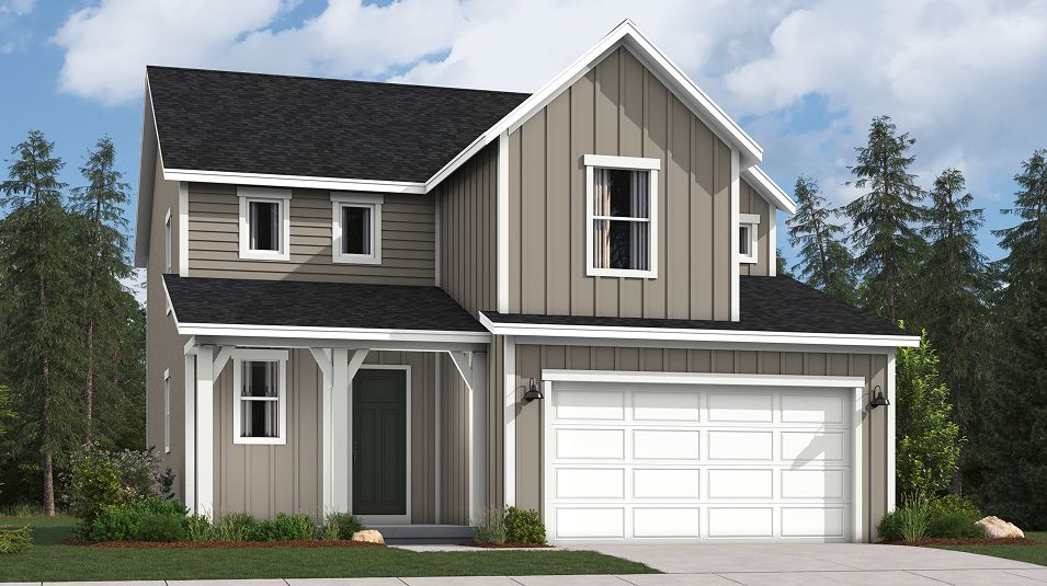 Elevation F - Pinnacle Farmhouse Home Exterior